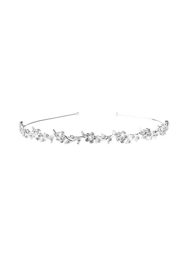 Beauenty Rhinestones Design Headband Silver - Image 1