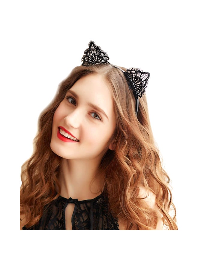 Cat Ear Shape Lacework Headband Black - v1582111773/N34886718A_2