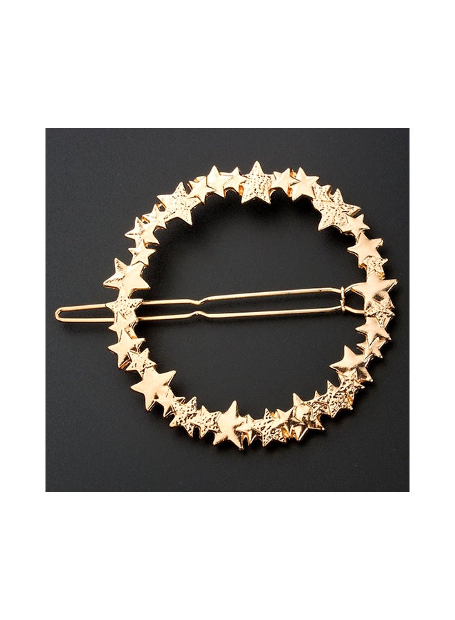 Beauenty Geometry Design Dull Polished Hair Clip Gold 6cm - Image 2