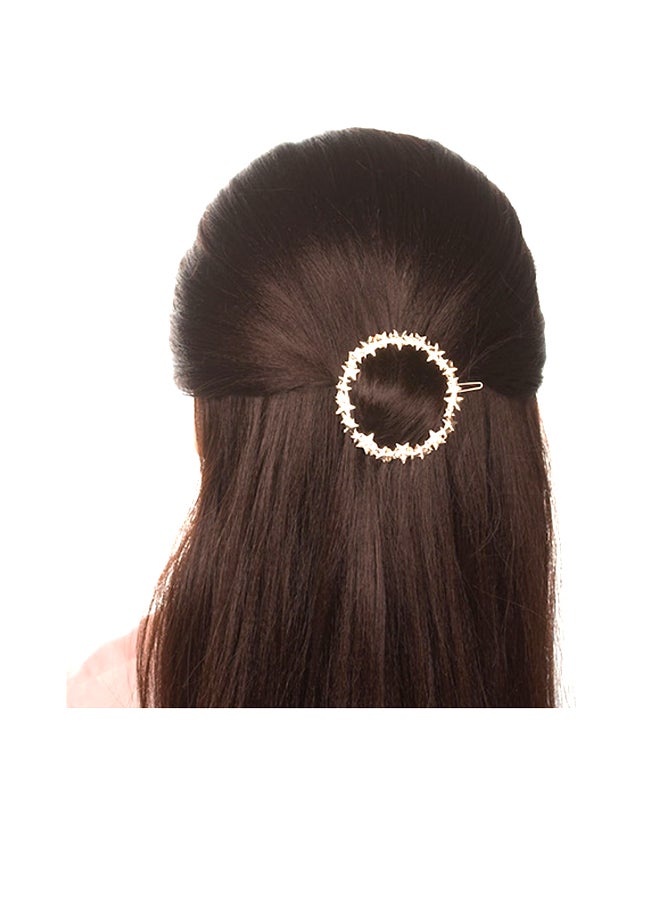 Beauenty Geometry Design Dull Polished Hair Clip Gold 6cm - Image 3
