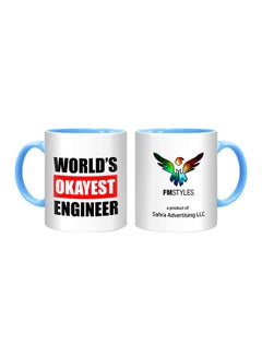 World's Okayest Engineer Printed Mug Multicolour