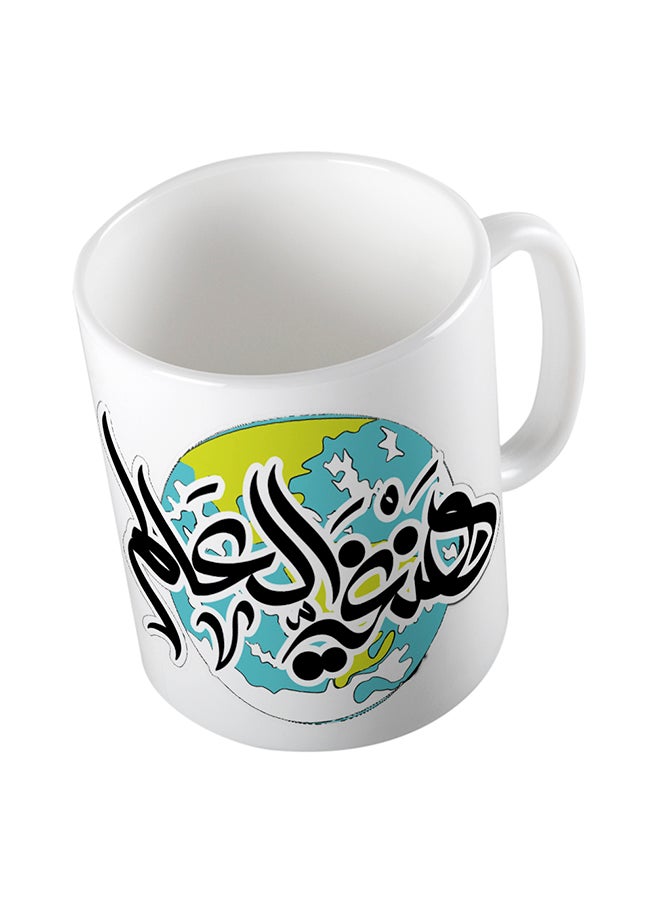 كوب للشاي والقهوة من السيراميك أبيض