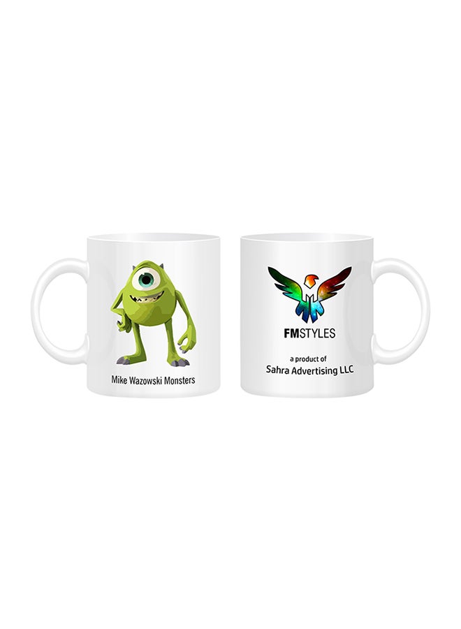 FMSTYLES Mike Wazowski Monsters Printed Mug White  - Image 1