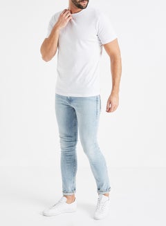 PRODUKT Solid Crew Neck T-Shirt White  - Image 3