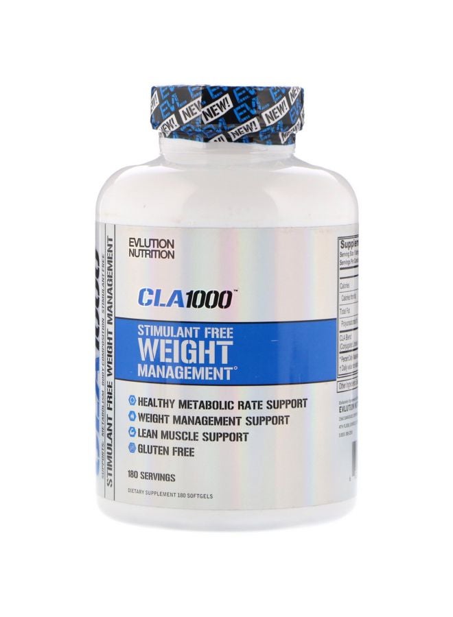 EVLUTION NUTRITION CLA 1000 Weight Management Dietary Supplement - 180 Softgels 
