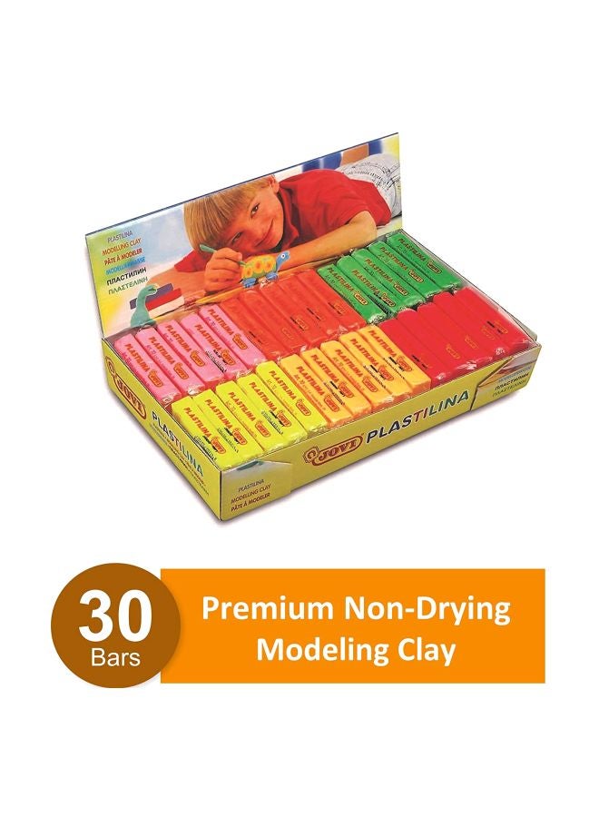 جوفي مجموعة تشكيل طمي الصلصال بلاستيلينا مكونة من 30 قطعة طراز 70F - Image 3