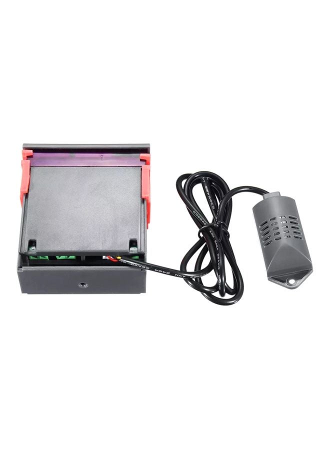 Generic - Digital Thermometer With Integrated Sensor Probe Relay Grey/Black - Image 1