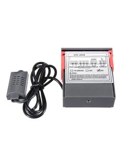 Digital Thermometer With Integrated Sensor Probe Relay Grey/Black