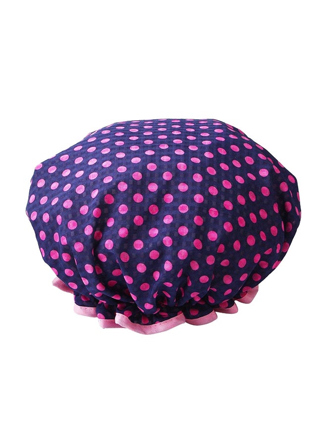 Double Layer Waterproof Shower Cap Blue/Pink - Image 1