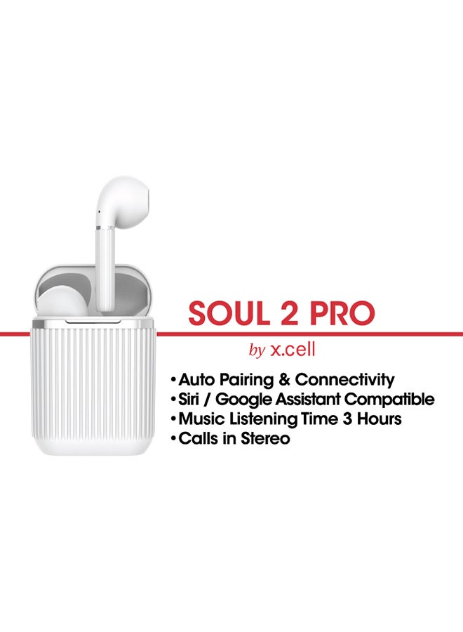 Xcell - Soul 2 Pro Wireless Stereo Bluetooth Headsets White - Image 1
