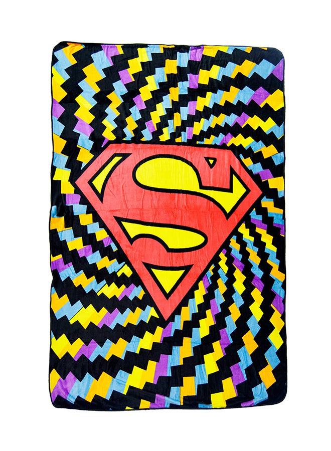 Warner Bros - Supeman Design  Flannel Blanket Polyester Multicolour 160x220cm - Image 1