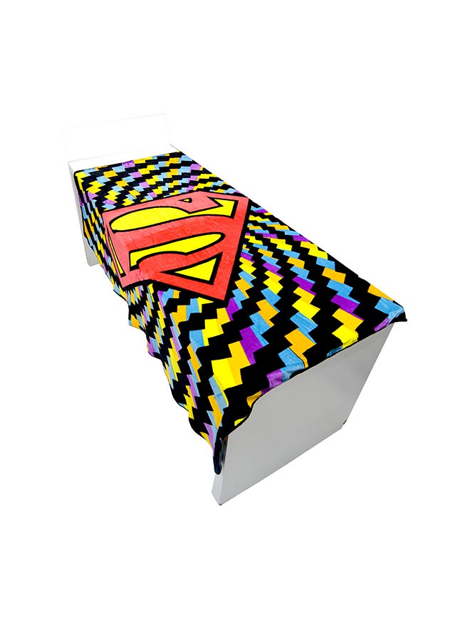 Warner Bros - Supeman Design  Flannel Blanket Polyester Multicolour 160x220cm - Image 1