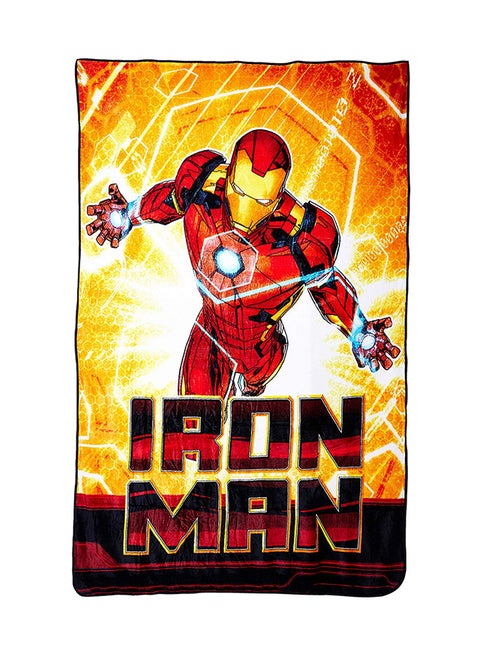 Ironman Design  Flannel Blanket Polyester Multicolour 160x220cm