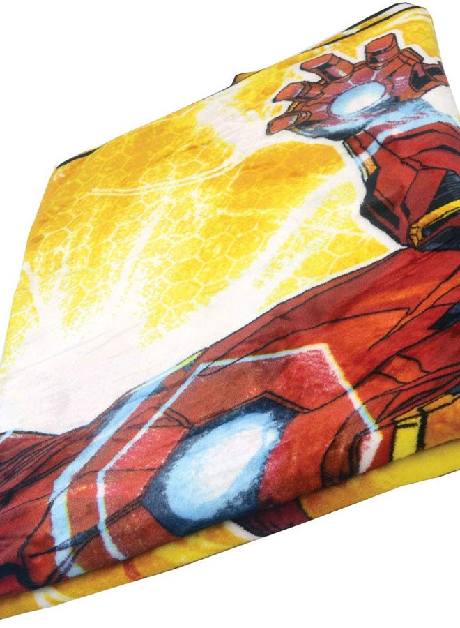MARVEL - Ironman Design  Flannel Blanket Polyester Multicolour 160x220cm - Image 1