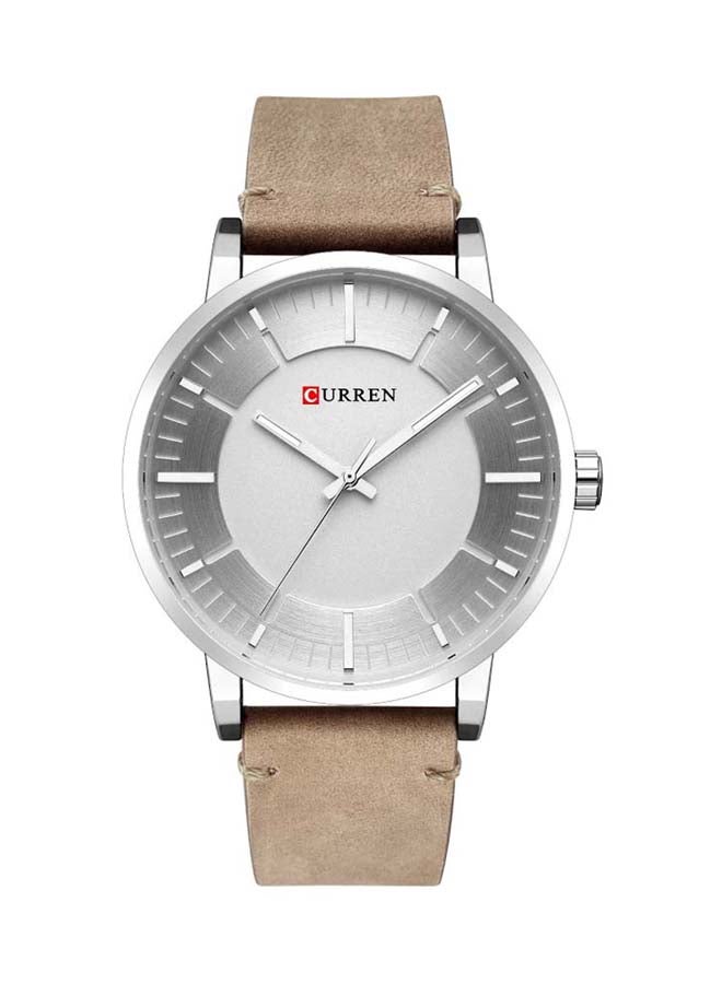 CURREN Men's Round Leather Wrist Watch M-8332-1 - Image 1