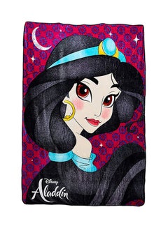 Disney Princess Jasmine Design  Flannel Blanket Polyester Multicolour 160x220cm  - Image 1