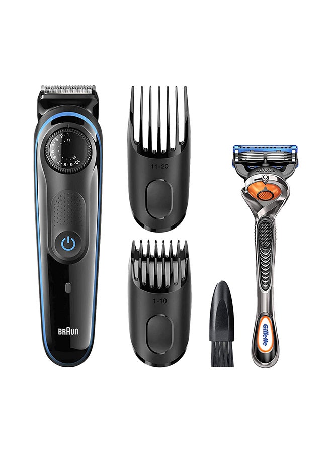 براون طقم آلة تشذيب شعر اللحية قابلة لإعادة الشحن أسود 5.6 x 15.4 x 22.1سم - Image 4