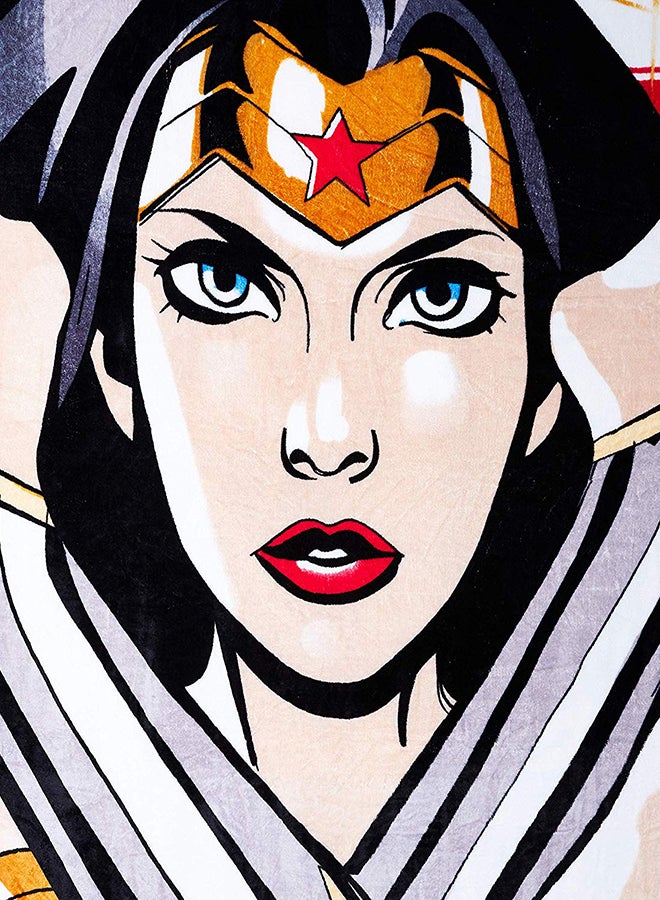 WB Games Wonder Woman Printed Blanket Polyester Multicolour 160 x 220cm  - Image 4
