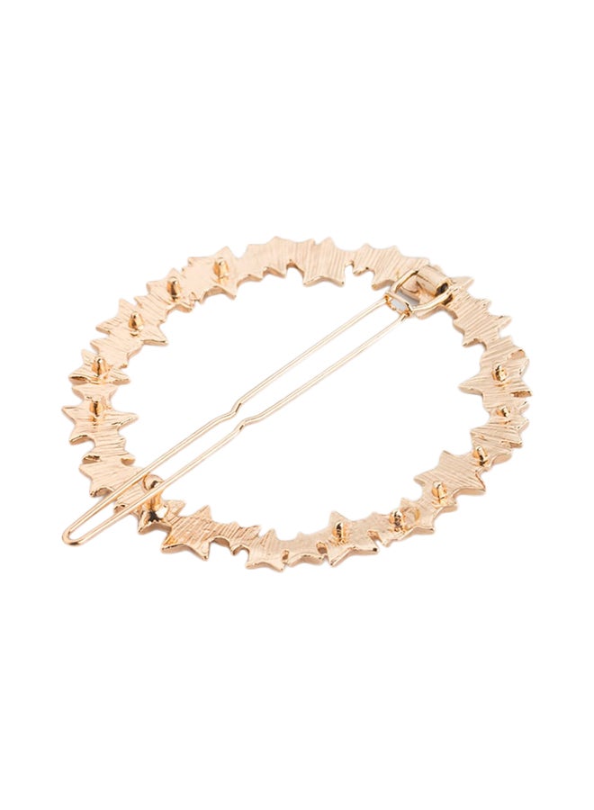 Beauenty Geometry Design Dull Polished Hair Clip Gold 6cm - Image 1