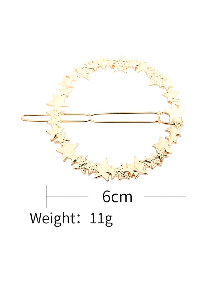 Beauenty Geometry Design Dull Polished Hair Clip Gold 6cm - Image 4