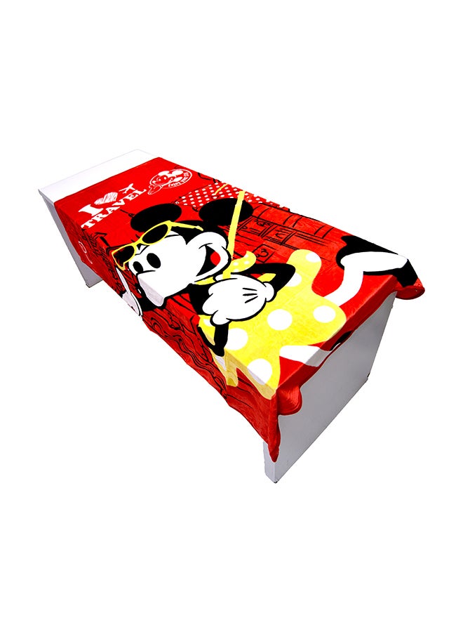 Disney - Minne Mouse Design  Flannel Blanket Polyester Red 160x220cm - Image 1
