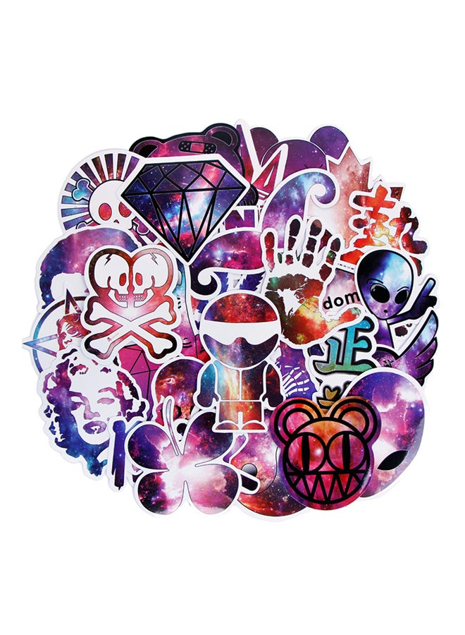 50-Piece Starry Waterproof Decorative Stickers Multicolour 0.04kg - Image 3