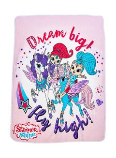 nickelodeon Shimmer And Shine  Design Coral Fleece Blanket Polyester Multicolour 120x140cm  - Image 1