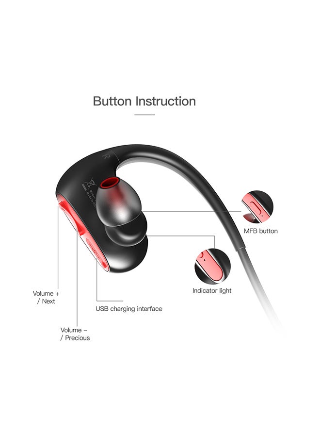 Beauenty Wireless In-Ear Earphones Black/Red  - Image 3