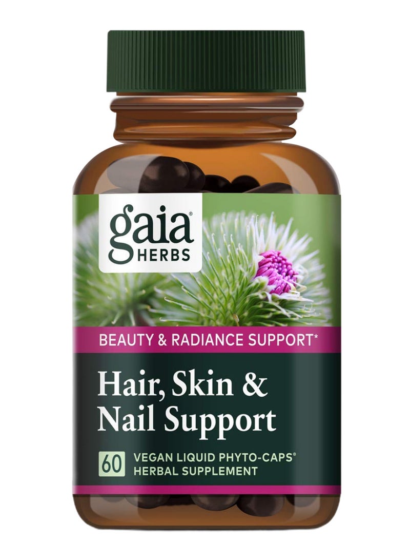 GAIA Hair Skin And Nail Support Herbal Supplement - 60 Capsules