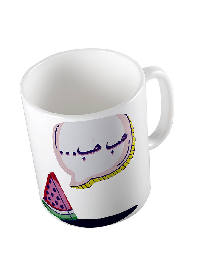 كوب للشاي والقهوة من السيراميك أبيض