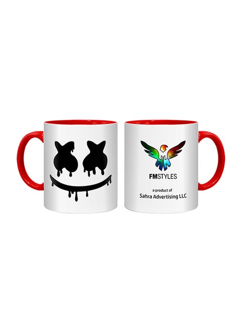 Marshmello Face Printed Mug Multicolour
