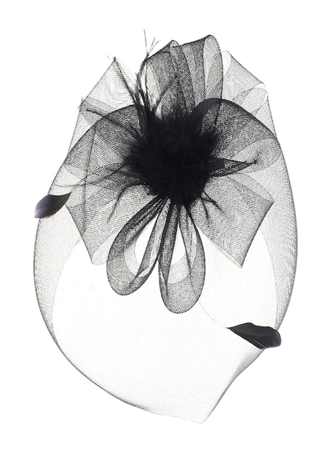 بيوينتي طوق للشعر أنيق بتصميم تاج رائع للسيدات أسود 25سم - Image 1