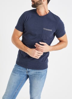 PRODUKT Rolled Sleeve T-Shirt Navy  - Image 2