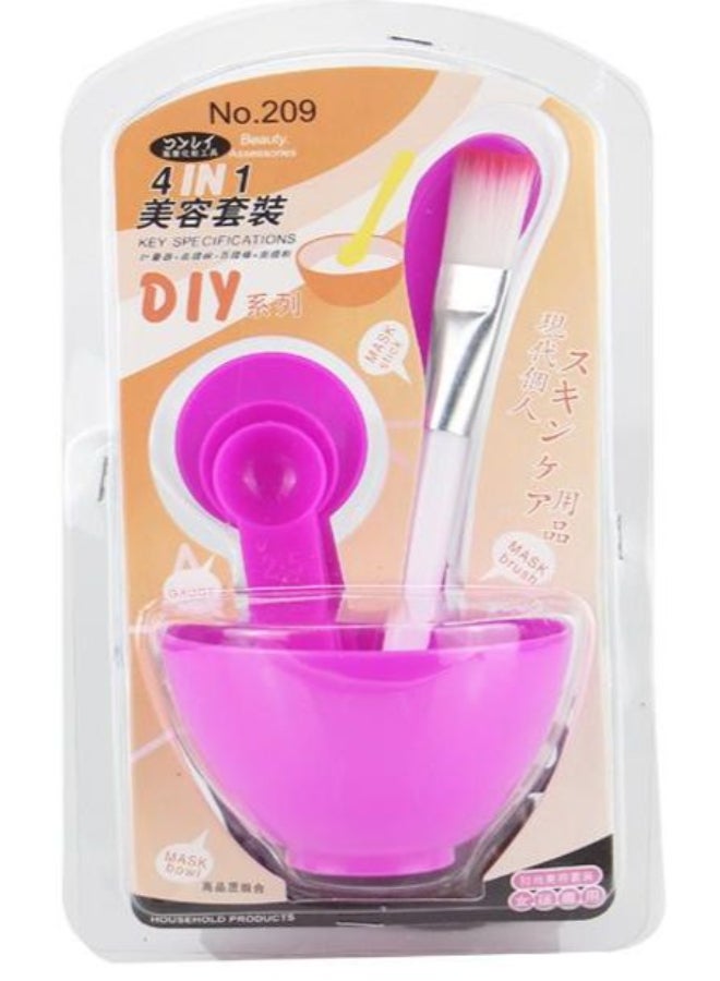 Set Of 6 Face Mask Bowl Kit Purple - Image 2