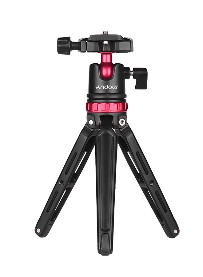 ANDOER Mini Desktop Tabletop Tripod Black/Red - Image 1