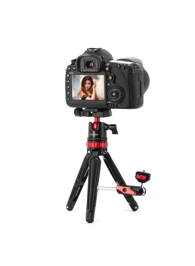 ANDOER Mini Desktop Tabletop Tripod Black/Red - Image 2