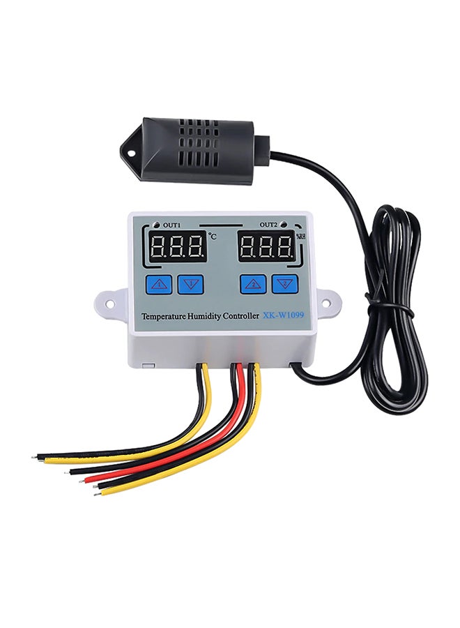 Dual-Digital Temperature Humidity Controller Multicolour 7.5 x 5.5 x 3.1centimeter - Image 1