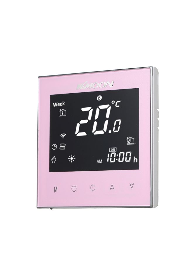 KKmoon Digital Touchscreen Water/Gas Boiler Heating Thermostat 5A Pink/Black - Image 2