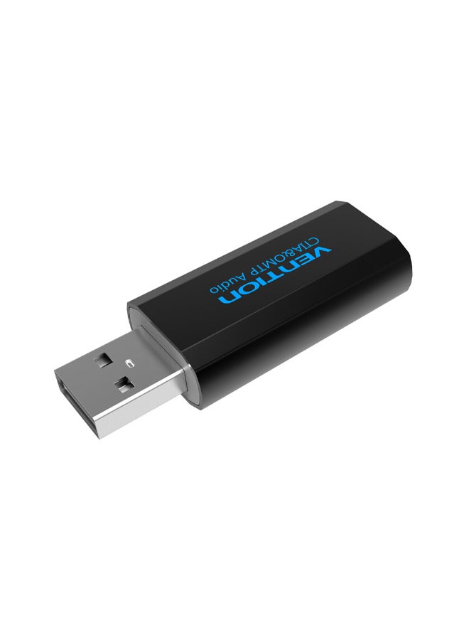 VENTION USB External Sound Card With Stereo Earphone Mic Adapter For PC/Laptop/PS4 Black  - Image 2