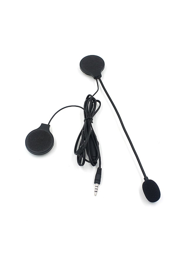 Wired BT Motorbike Intercom Helmet Headphone Black - Image 2