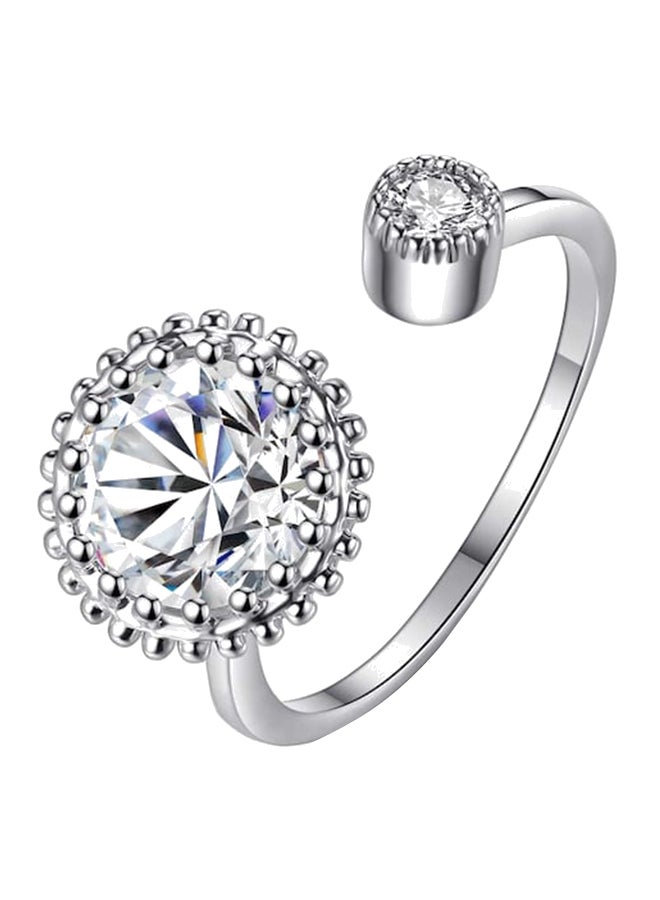 بيوينتي خاتم مرصع بأحجار الراين بتصميم رائع ومفتوح وقابل للتعديل