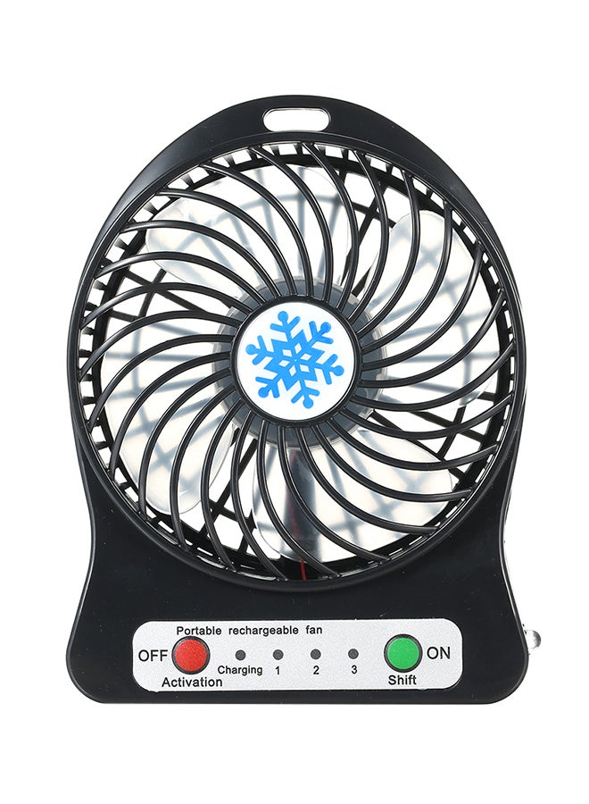 مروحة صغيرة بإضاءة LED HB-1 أسود/ أبيض - Image 1