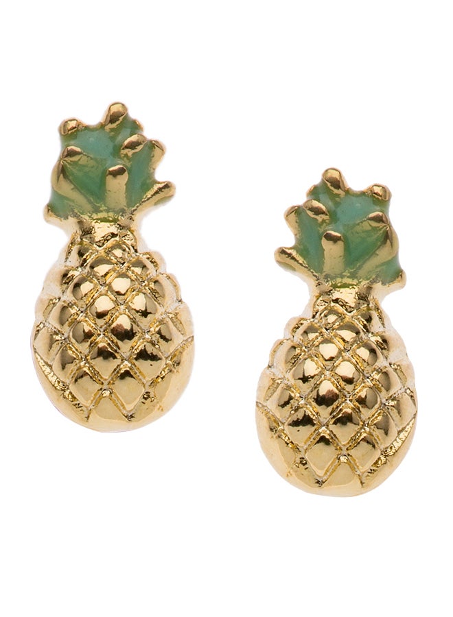 ORELIA LONDON Enamel Pineapple Stud Earrings
