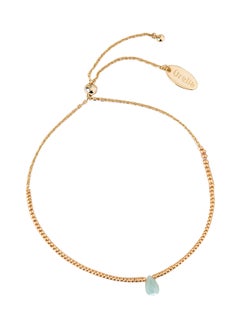 18K Gold Plated Semi P Bracelet With Healing Gem