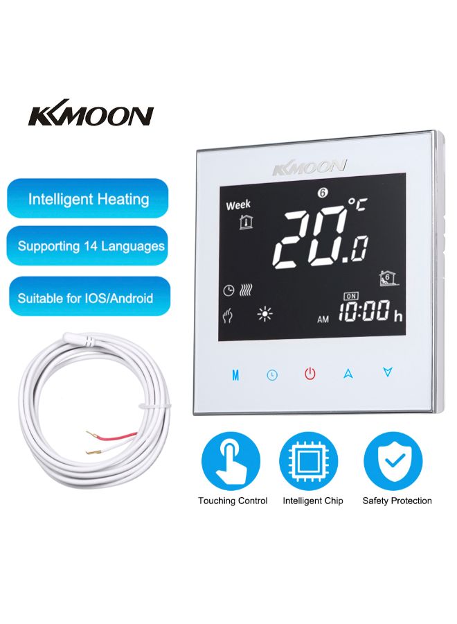 KKmoon Digital Touchscreen Water/Gas Boiler Heating Thermostat 16A White - Image 3