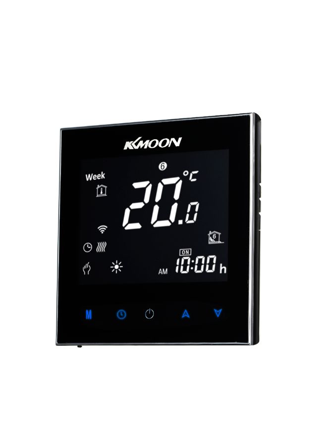 كيه كيه مون منظم حرارة رقمي بشدة تيار 16 أمبير مزود بشاشة لمس لأجهزة تسخين الماء التي تعمل بالغاز E8485B-1-A أسود - Image 3