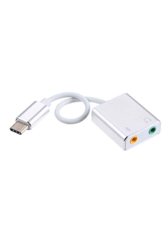 Generic USB External Sound Card For Laptop MacBook Pro Silver  - Image 2