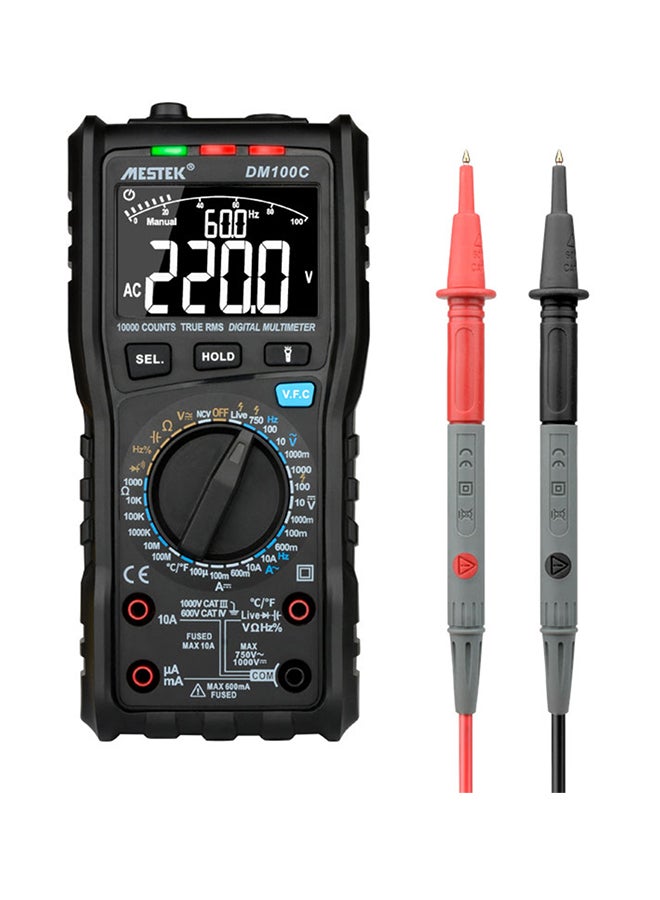 MESTEK Multifunctional Digital Millimeter multicolour 18.5 x 8.8 x 5.2cm  - Image 1
