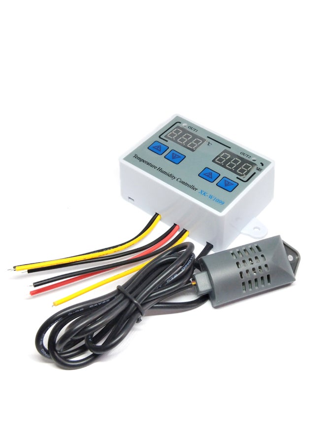 Dual-Digital Temperature Humidity Controller Multicolour 7.5 x 5.5 x 3.1centimeter - Image 2