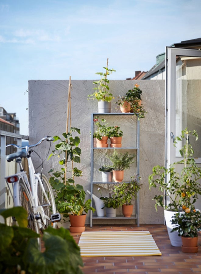 Galvanised Shelf Organiser Black - Image 2